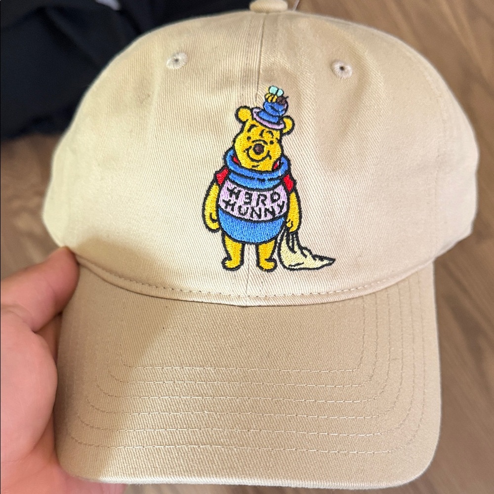 Disney Beige Canvas Adjustable Baseball Cap